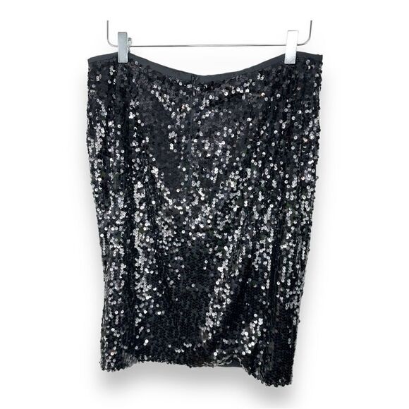 Calvin Klein Allover Sequin Straight Pencil Skirt Size 12 Cocktail‎ Party Formal - Picture 2 of 13